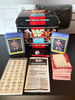 1997 WWF Wrestling Trivia Game INCLUDES Rocky Maivia & Steve Austin Rookie Cards
